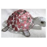 Metal Turtle w / Flowers - 24"