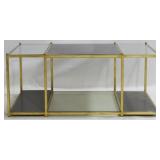 Metal & Glass Cocktail Table 20x48x30