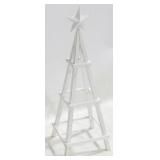 White Wood & Metal Stand 30"