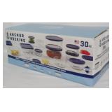 Anchor Hocking 30pc Glass Storage 7.5x19x8