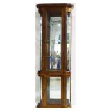 Curved Side Curio Cabinet 77x25x12