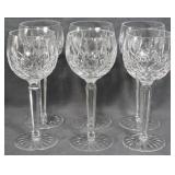 6 Waterford Lismore Hock Wines 7.5"