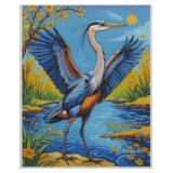 GREAT BLUE HERON BY JOHN J AUDUBON