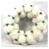 White Fluffy Christmas 18" Wreath