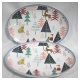 2 Fitz & Floyd Christmas Platters - 14.5" x 10"