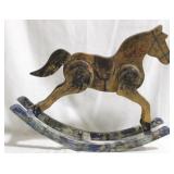 Hand Painted Wood Rocking Horse - 15 x 18"
