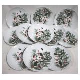 12 Biltmore Christmas Plates - 8.5" Round