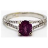 1.69 Carat Natural Pink Sapphire Ring