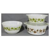 3 Pyrex Crazy Daisy & American Bowls