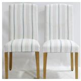 Pr Upholstered Dining Chairs 39x18x22