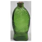 Green Glass Bottle 7.5" Tall