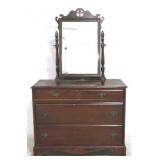 Vintage mahogany chest with mirror