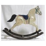 Hand Painted Wood Rocking Horse - 15" x 18"