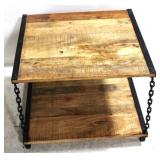 Wood & Metal End Table 18 x 24 x 24