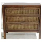 Easton Cane Front Three Drawer Chest