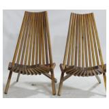 Pair Melino Wooden Folding Chairs