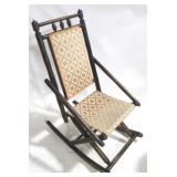 Folding Walnut Carpet Rocker