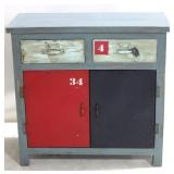 Paint Decorated Cabinet 34 x 36 x 17
