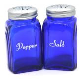 Cobalt Blue Salt & Pepper Shakers (2pc) 3.5"