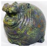 Decorative Heavy Stone Hippo 7"