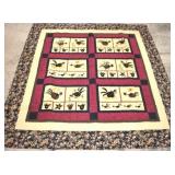 Hand Stitched Quilt "Funky Chicken Too"