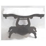 Lyre Base Marble Top Wall Table