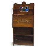 Vintage Oak Carved Larkin Desk 63x31x12