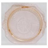 Mayfair Open Rose Pink Depression Glass Tray
