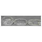 3 Crystal Cut Bowls