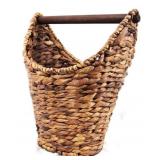 Wicker Basket Wooden Handle