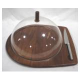 Cheese Server w / Knife - 15" x 14" x 8"