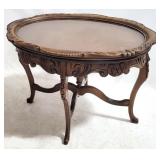 Fancy Carved French Tray Top Coffee Table