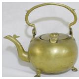 Brass Three Toed Teapot 10"