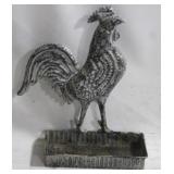 Metal Rooster w / Tray - 16" x 11"