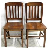 Pair Chairs 35 x 17 x 16