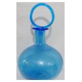 Blue Glass Decanter 16.5"