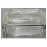 Etched Glass Cigarette Box 2.5x5x4