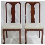 Pr Queen Anne Dining Chairs 30x60