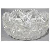 Press Cut Glass Bowl 3.5x7"