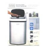 Black & Decker Stainless Steel Motion Sensor Bin