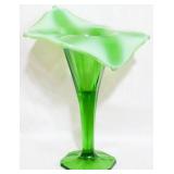 Opalescent Jack in Pulpit Art Glass Vase 11"