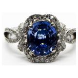GIA Certified Ceylon Sapphire Ring