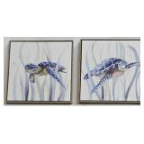 Pair Coastal Wall Art 17x17