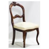 Victorian Fruit Carved Chair 36x18x17