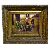 Early Picture on Board in Fancy Frame