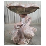 Swan Adorned Bird Bath 30 x 23