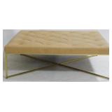 Brass Base Tufted Ottoman