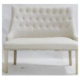 Tuft Upholstered Loveseat Bench