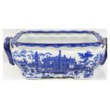Blue and White Planter 4.5x7x12