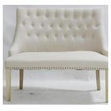 Tuft Upholstered Loveseat Bench